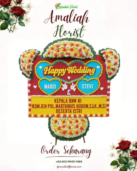 Papan Bunga Pernikahan Yapas